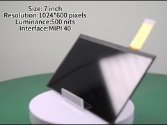 Pantalla LCD IPS de 7 pulgadas con 1024 * 600 píxeles Luminancia 500 nits Pantalla de alto brillo exterior con M