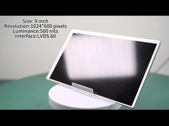 Módulo TFT de 9 pulgadas con 1024 * 600 píxeles Luminancia 500 nits Pantalla de alto brillo para visibilidad al aire libre